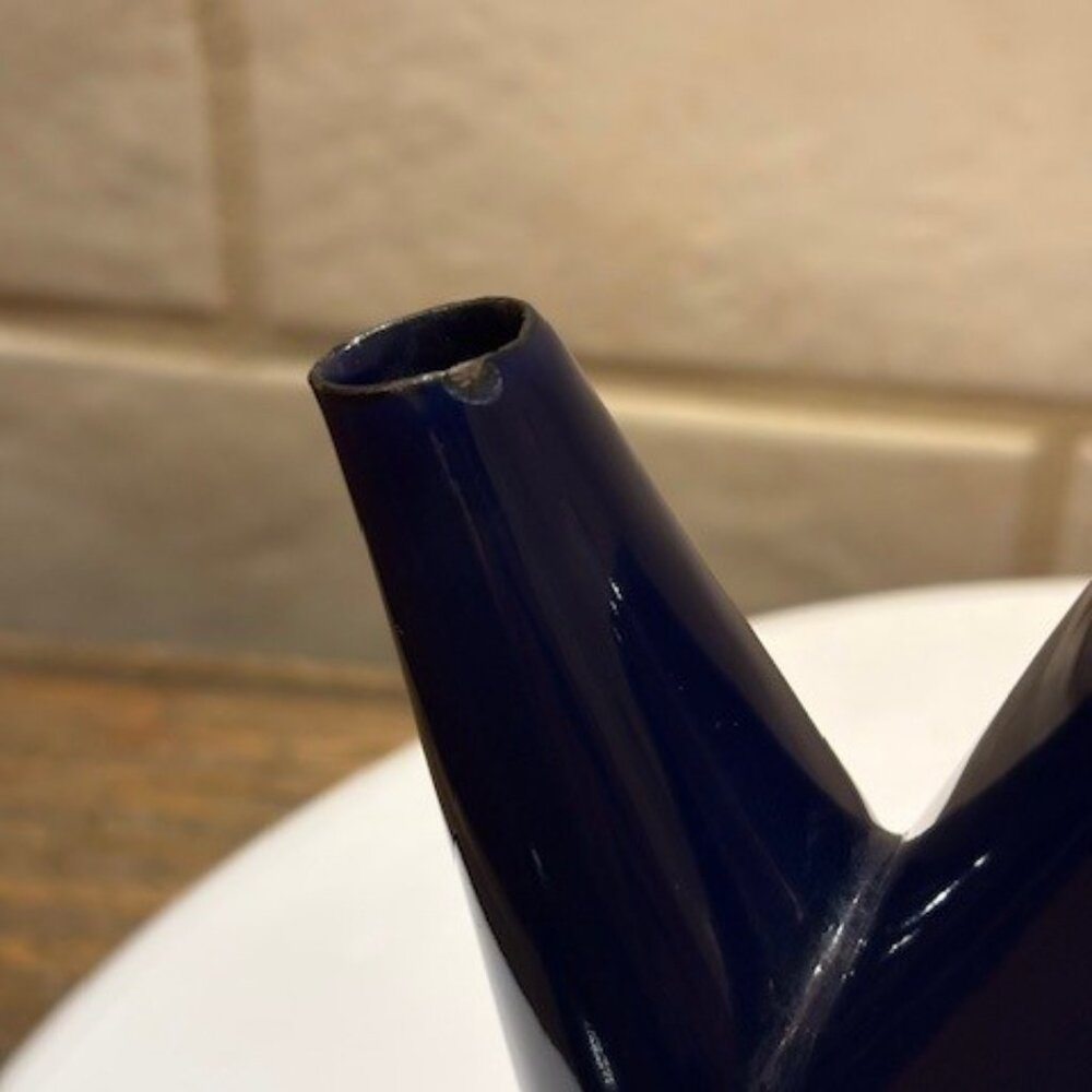 Vintage Cobalt Blue Enamel on Steel Coffee Pot or Tea Kettle Yumi Katsura - Picture 12 of 12